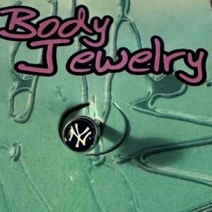 3/$48 Body Jewelry| NWOT Round Top Flat Bottomed Bar "NY" BUY 2 get 3rd Free